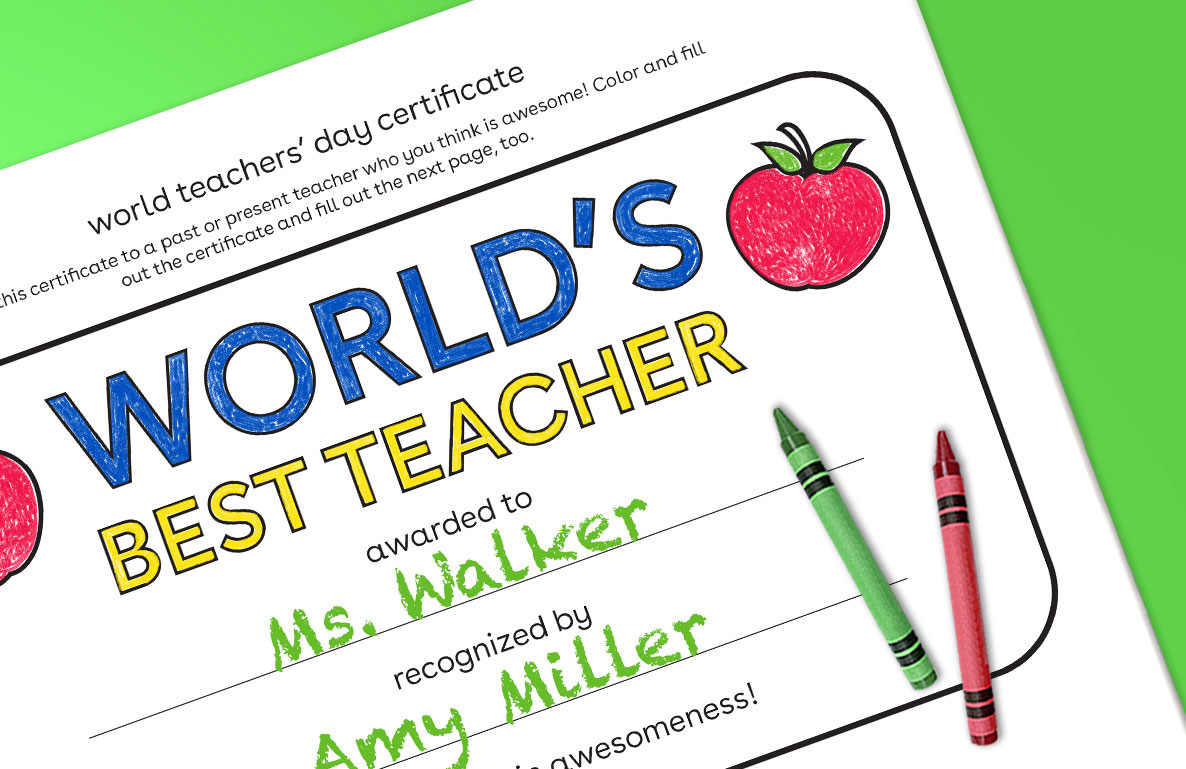 world teachers’ day certificate